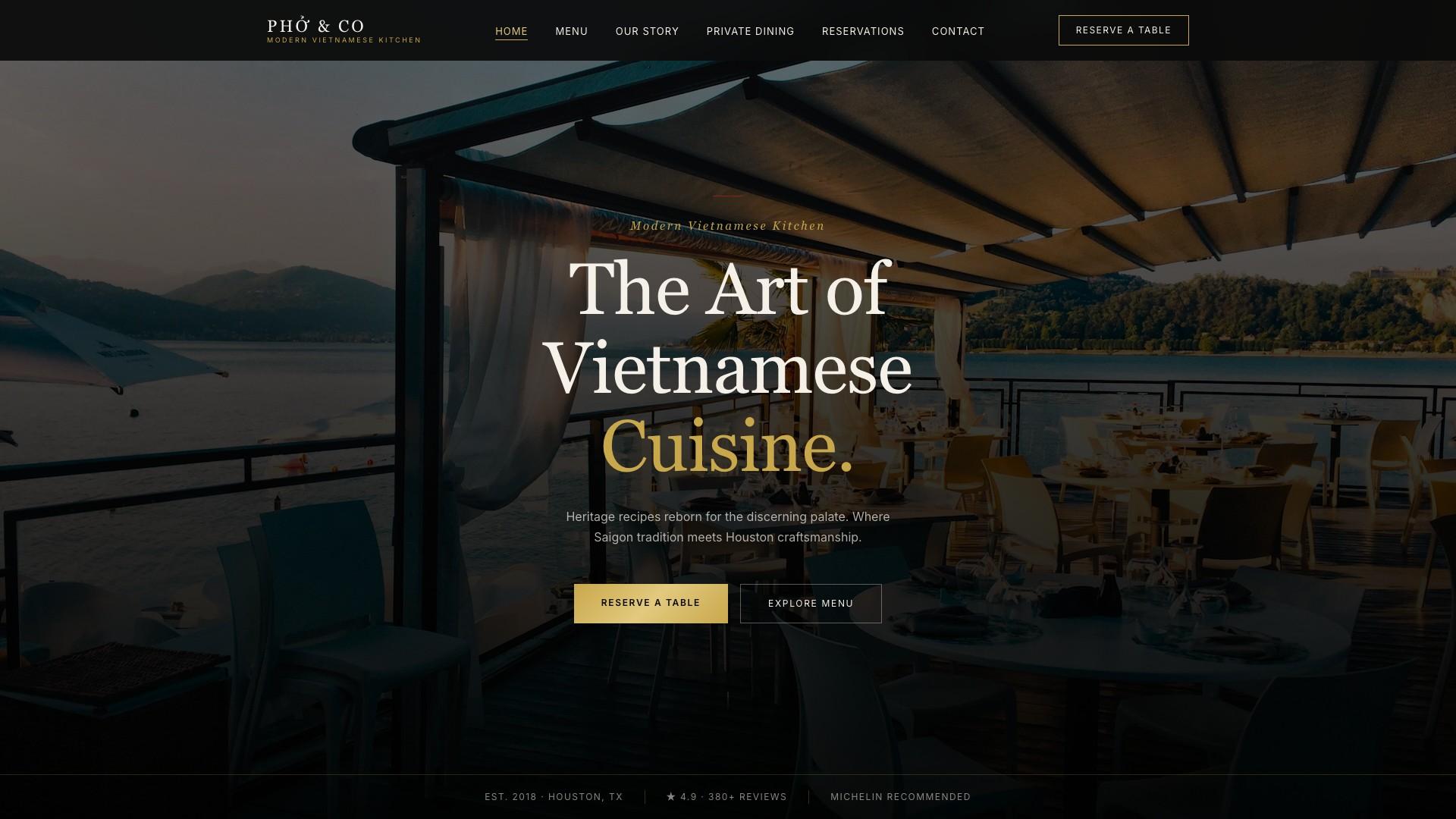 Vietnamese Fine Dining